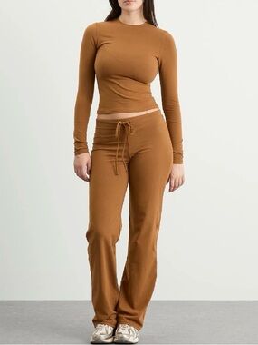 *NWT Skims Cotton Jersey Long Sleeve Top in M and Straight Leg Pants in S